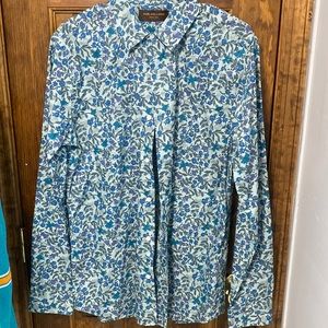 Medium tall floral button down shirt slim fit